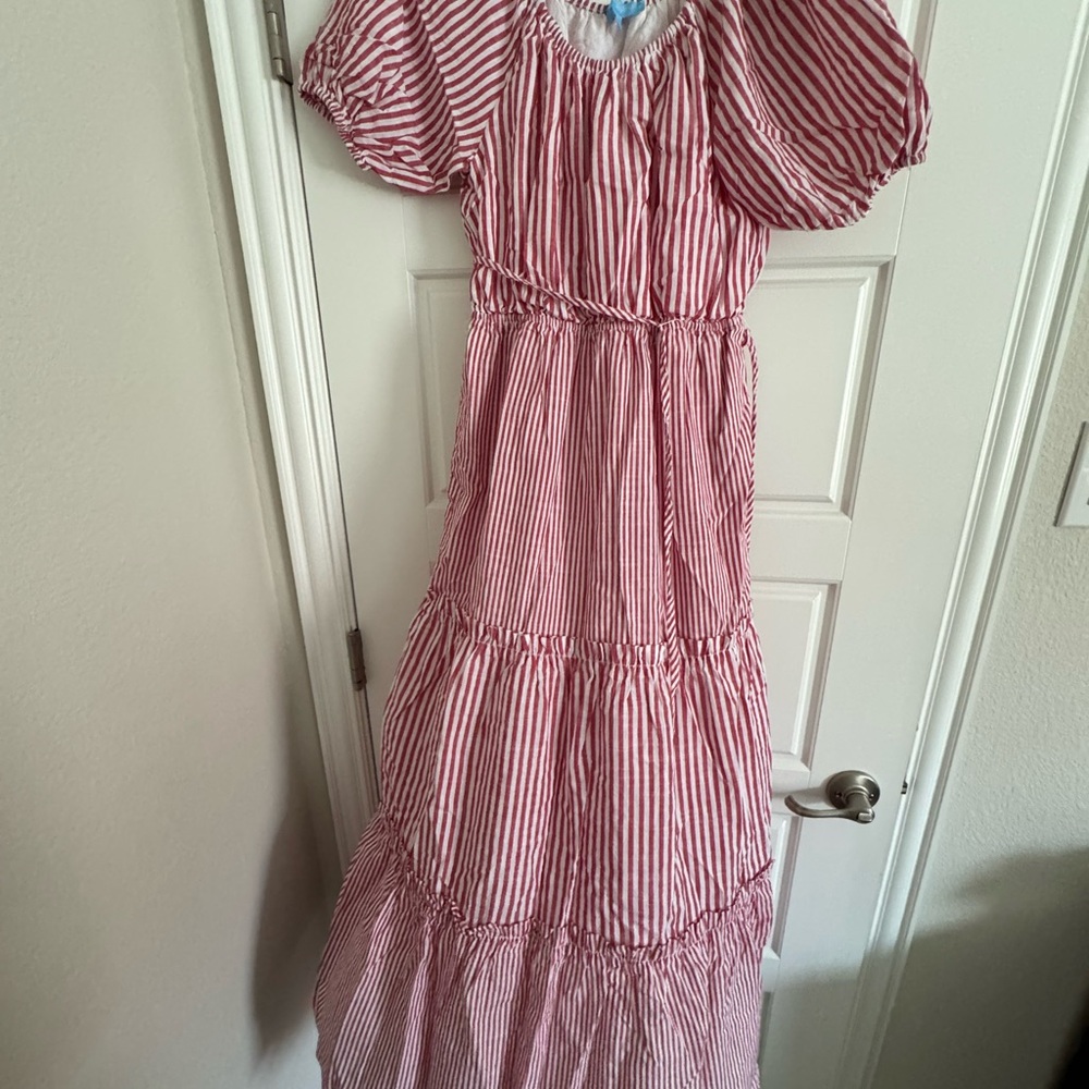 Draper James Red and White Striped Women’s Dress